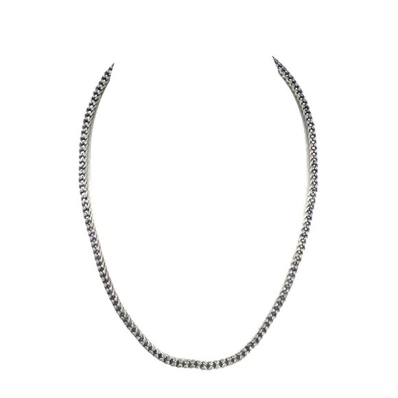 Oxidized Sterling Silver Heavy Chain Necklace With Hook Clasp Chunky - Picture 9 of 9